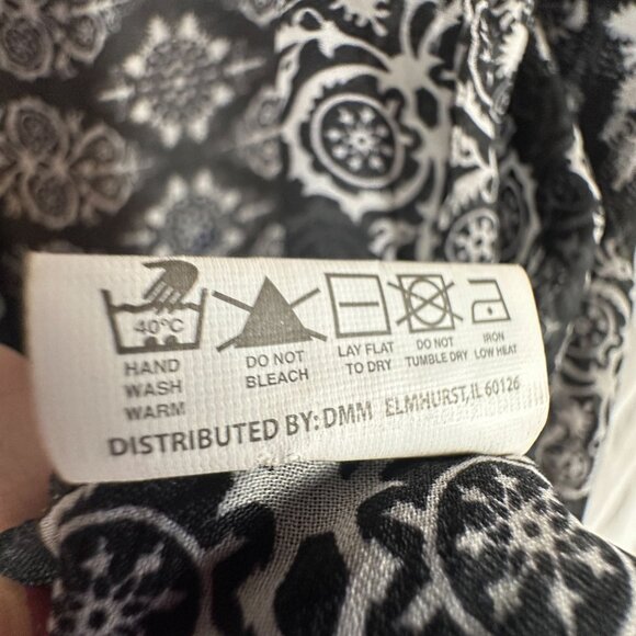 Lavello Womens Black & White Chiffon Convertible Fringe Vest Whimsical Sheer - Picture 5 of 8